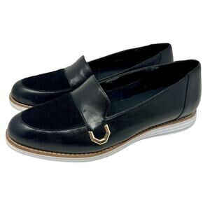 Cole Haan Black OriginalGrand C Buckle Loafer 7.5 VGUC Comfortable Preppy
